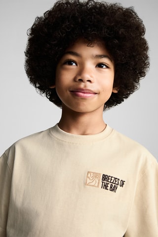 T-shirt en coton imprimé - Sable