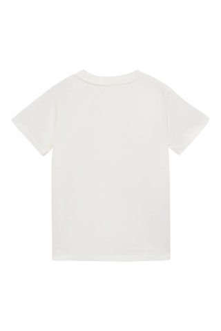 T-shirt coton boutons - Blanc cassé
