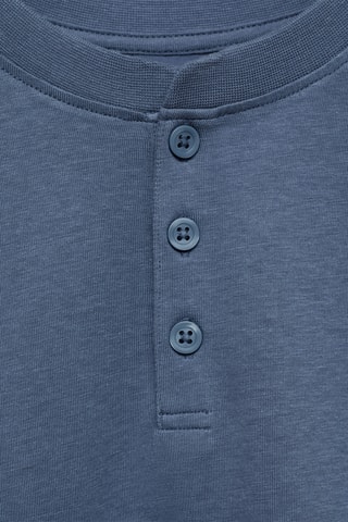 T-shirt coton boutons - Blanc cassé