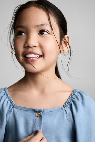 Combinaison froncée - Bleu