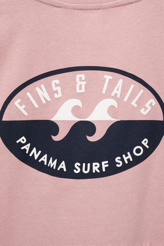 T-shirt message manches courtes - Rose