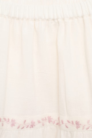 Jupe broderie florale - Beige