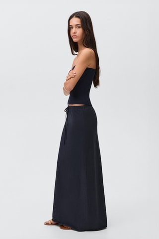 Top bustier maille - Bleu marine