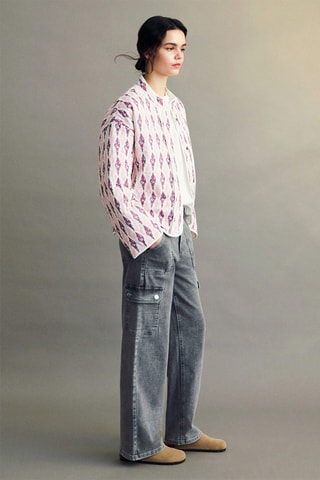 Blouson matelassé coton - Rose clair