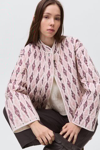 Blouson matelassé coton - Rose clair