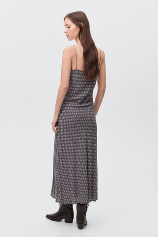 Robe longue imprimée - Anthracite