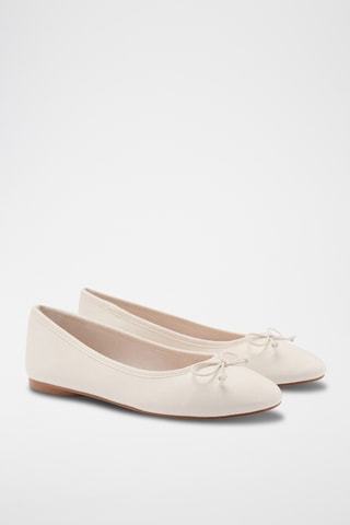 Ballerines noeud - Blanc cassé