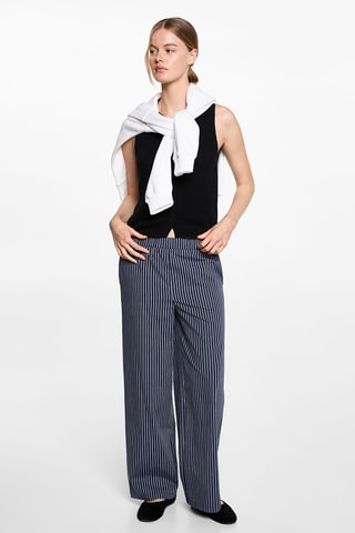 Top maille boutons - Noir