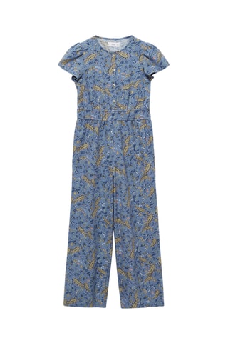 Combinaison coton imprimée - Bleu