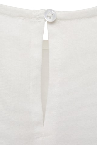 T-shirt à volants brodé - Blanc cassé