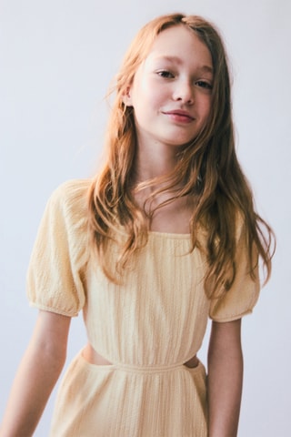 Robe cut-out - Jaune