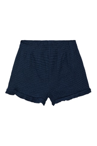 Short texturé à volants - Bleu marine
