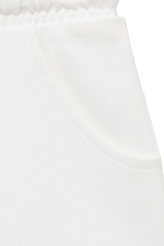 Short coton taille élastique - Blanc cassé