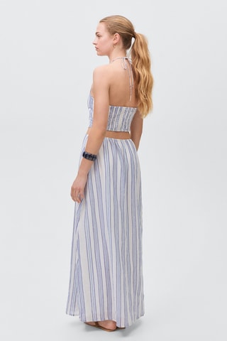 Robe emmanchures américaines ouvertures latérales - Blanc cassé