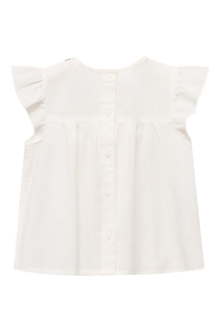 Blouse détails brodés - Blanc