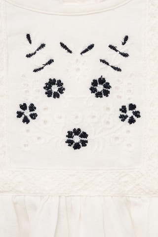 Blouse détails brodés - Blanc