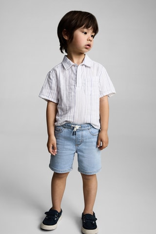 Bermuda denim cordon - Bleu