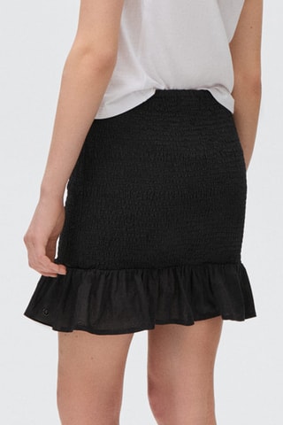 Minijupe froncée volant - Noir