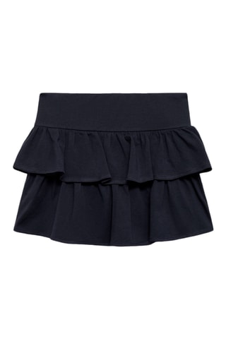 Jupe short volants - Blanc cassé