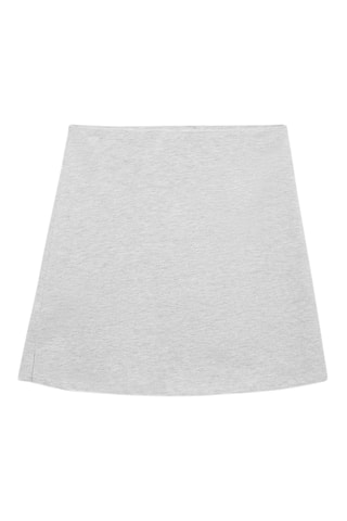 Jupe short en maille - Gris clair