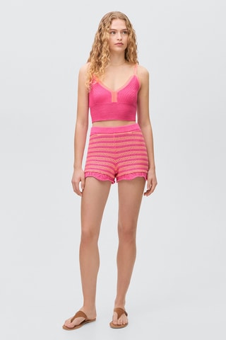 Short crochet contraste - Bleu marine