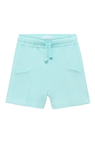 Short coton taille élastique - Jaune