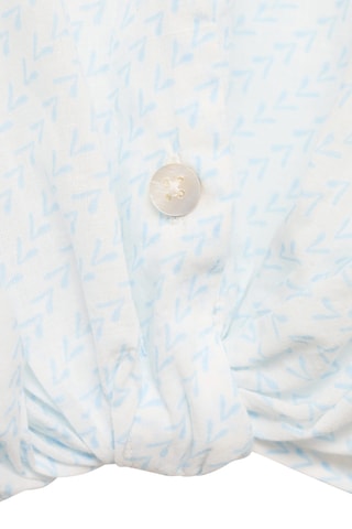 Blouse crop noeud - Bleu clair