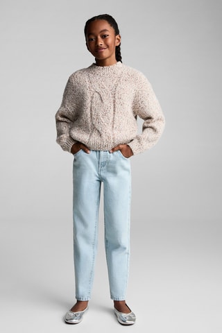 Jean paperbag - Blanc cassé