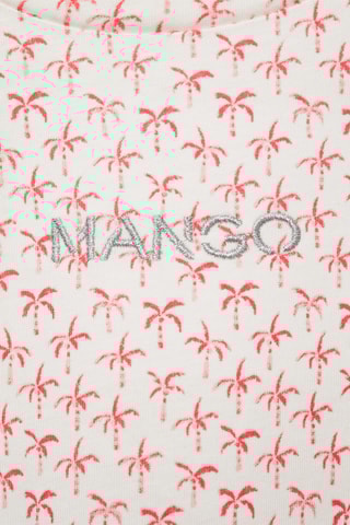 T-shirt imprimé avec logo - Blanc cassé