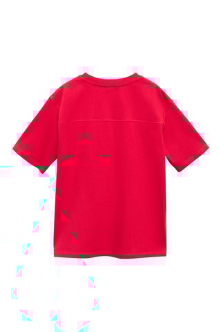 T-shirt imprimé relief - Rouge