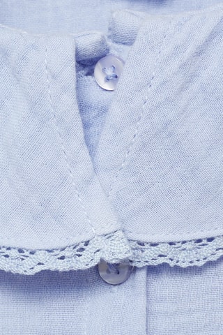 Blouse coton tissu plissé - Blanc