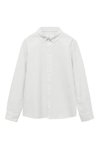 Chemise 100 % coton rayures Oxford - Vert