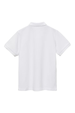 Polo coton manches courtes - Blanc cassé