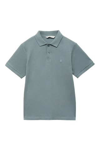 Polo coton manches courtes - Blanc cassé