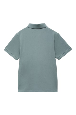 Polo coton manches courtes - Blanc cassé