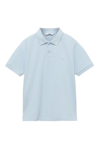 Polo coton manches courtes - Blanc cassé