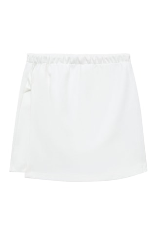 Jupe-culotte en coton - Blanc cassé