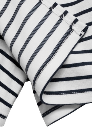 Jupe-culotte à rayures - Bleu marine