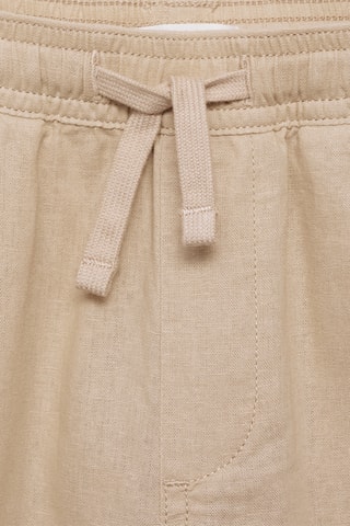 Pantalon lin taille élastique - Blanc