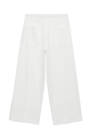 Pantalon taille élastique - Blanc cassé