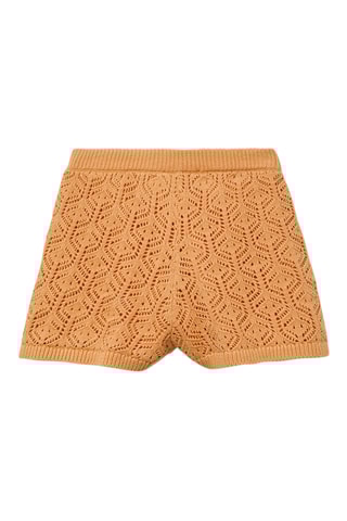 Short maille ajourée - Orange pastel