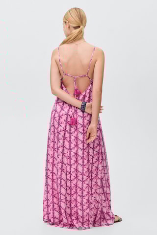 Long dress with open back - Rose