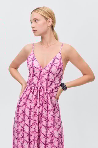 Long dress with open back - Rose