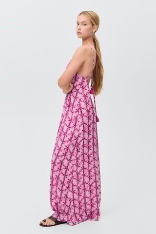 Long dress with open back - Rose