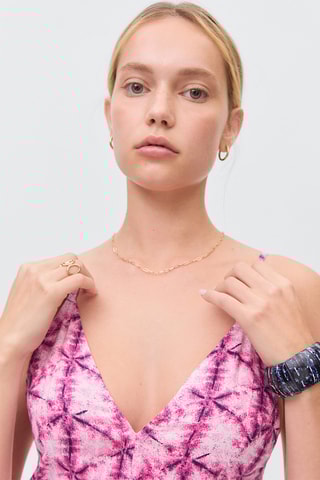 Long dress with open back - Rose