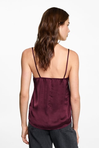 Top détail dentelle - Bleu nuit