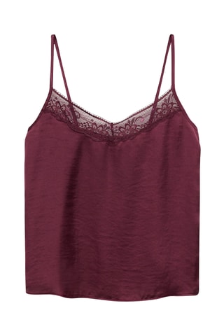 Top détail dentelle - Bleu nuit