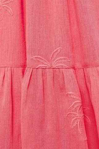 Robe détails brodés - Rouge