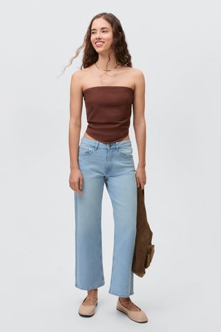 Jupe-culotte jean - Bleu clair
