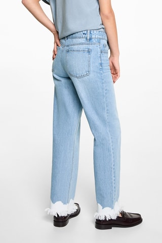 Jean straight tie and dye - Bleu